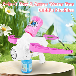 Bow Arrow Bubble Maker Water Gun Toy - pink