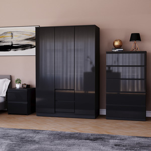 Vida Designs Glinton 3 Piece FSC Bedroom Set - Black by Vida Designs