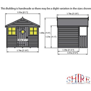 Cubby Playhouse - Honey Brown by Shire Garden Buildings