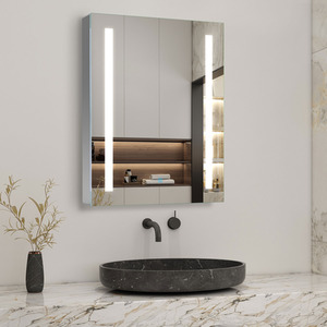 AICA LED Bathroom Mirror Cabinet - White / 80cm by AicaBathroom