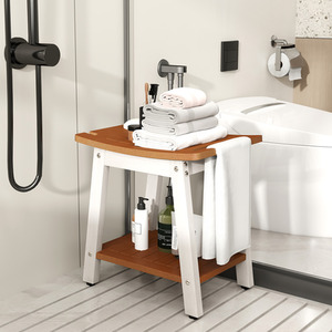Shower Bench Seat Shower Stool by Costway