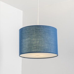 CGC LUCIA Fabric Ceiling Lamp Shade With Frosted Diffuser - Navy Blue by CGC Lighting
