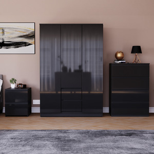 Vida Designs Glinton 3 Piece FSC Bedroom Set - Black by Vida Designs