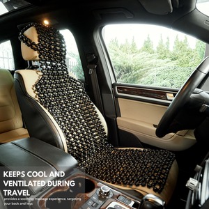 Wooden Beaded Car Seat Covers - Comfortable Seat Cushion - Black by NOVECRAFTO
