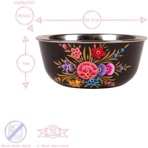 Pansy Picnic Bowl - 21.5cm - Carbon Pansy / 16.5cm by Billy Can