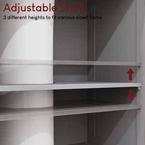 Priano 2 Door Under Sink Cabinet - Light Grey by Vida Designs