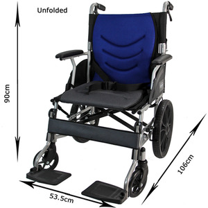 Aluminium Wheelchair Lightweight Folding Compact - Black by Actiasgear