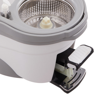 Hands-free Spin Mop and Bucket Cleaning Set - Grey / 30cm by Livingandhome