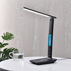 Adjustable LED Desk Lamp with Wireless Charger - Black by komore
