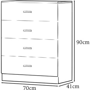Modern 3 Piece Bedroom Set - White by FWStyle