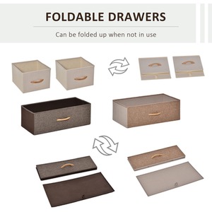 HOMCOM Drawers Storage Tower Dresser - Multicoloured by HOMCOM