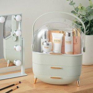 Dustproof Makeup Organiser with Drawers - Mint Green by komore