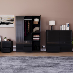 Vida Designs Glinton 3 Piece FSC Bedroom Set - Black by Vida Designs