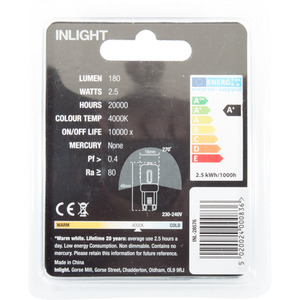 Pack of 3 G9 LED Capsule Light Bulbs - Natural White by Litecraft