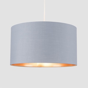 Reni Large Grey And Copper Ceiling Pendant Shade - Grey by ValueLights