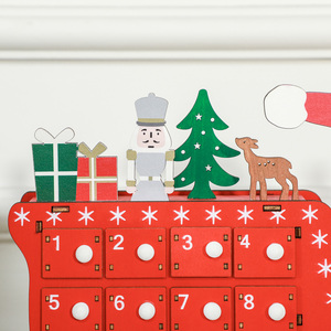 HOMCOM Christmas Advent Calendar with 24 Countdown Drawers - Red by HOMCOM