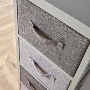 Home Source Metro 5 Fabric Drawer Chest Storage Unit - Grey by Home Source