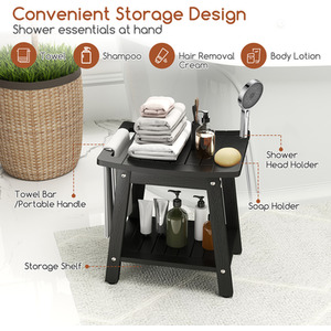 Shower Bench Seat Shower Stool by Costway