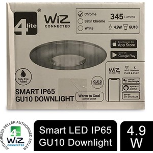 4lite WiFi And Bluetooth - IP20 Adjustable Satin Chrome by 4lite WiZ Connected