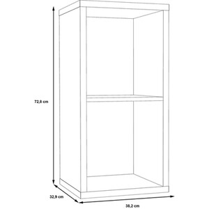 Mauro 1-Shelf Unit - Concrete Grey by Furniture To Go