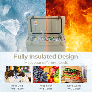 47 L Rotomolded Cooler - khaki by Costway