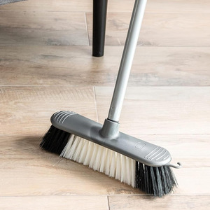 Metallic Grey 3pcs Indoor Sweeping Broom With Metal Handle - Metallic Grey by STORM TRADING GROUP