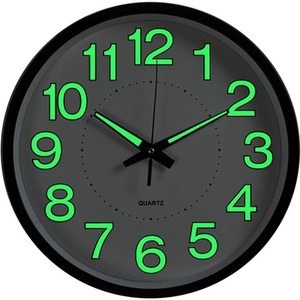Luminous Wall Clock with Silent Quartz - Light Green by Livingandhome
