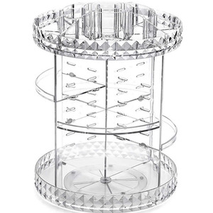 Makeup Storage Box Transparent Acrylic Rotating Organizer - Clear by THE HOT SALE