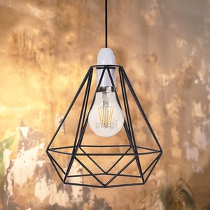 Metal Cage Pendant Light Shade - Black by Giggi