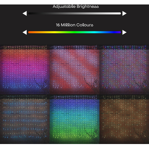 2M x 2M Smart RGBIC Neon Curtain String Lights - Blue by ValueLights