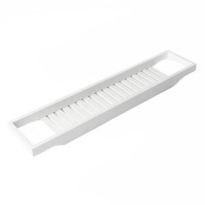 Wooden Natural Bamboo Bath Rack - White by OHS