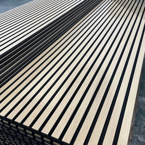 4x Wood Acoustic Slatted Wall Panels - Natural Oak by Aluxo