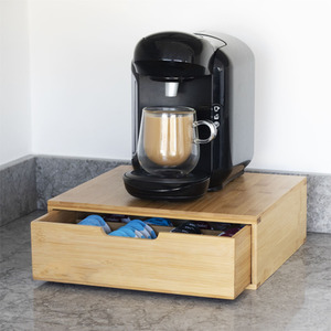 Tassimo Coffee 64 Pod Drawer and Stand - Bamboo by Maison & White