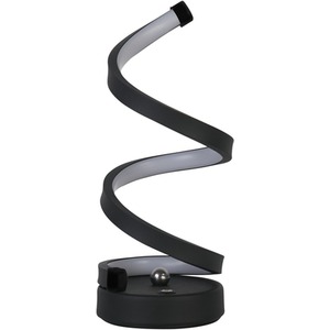 Rechargeable Black Sculptural Led Table Lamp - Black by Lighting Collection