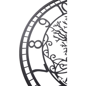 Metal Minimalist Arabic Numerals Wall Clock - Black by Livingandhome