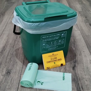 10L Compostable Food Waste Caddy Bags - Green by Groundsman