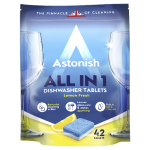 Pack of 42 Astonish All in 1 Dishwasher Tablets by Astonish