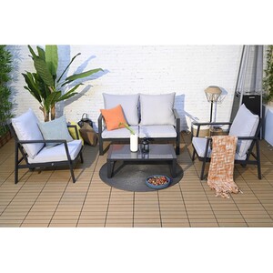 Capri Lounge Set - Black & White