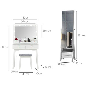 Taylor x Nikita Dressing Table and Jewellery Organiser - White by CARME