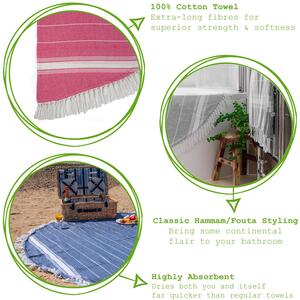 Nicola Spring Round Turkish Cotton Beach Towels - Grey - Pack of 4 - Grey by Nicola Spring