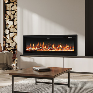 Electric Fireplace with Remote - Black / 101.6cm by Livingandhome