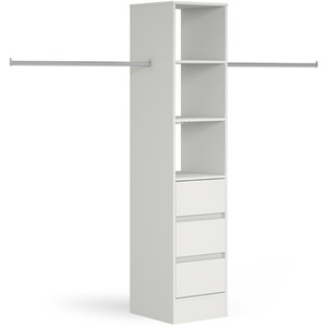 Spacepro 450mm Tower Unit with 3 Drawers - White by Spacepro