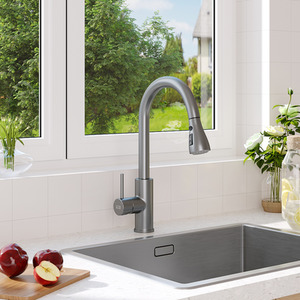 Stainless Steel Pull-Out Mixer Water Tap by Livingandhome