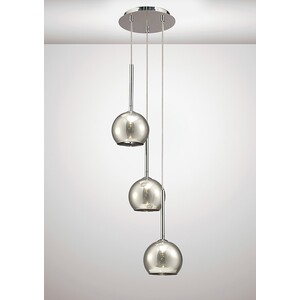 Regina Ceiling Cluster Pendant Cluster G9 Polished Chrome, Smoke Glass - Polished Chrome