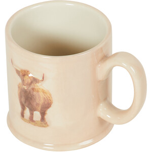 Tankard Embossed Highland Cow Mug - Peach