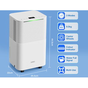 Dehumidifier 12L Day - White by VonHaus