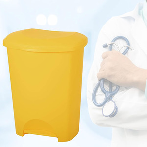 General Waste Rubbish Yellow 50L Foot Pedal Trash Bin - Yellow by STORM TRADING GROUP