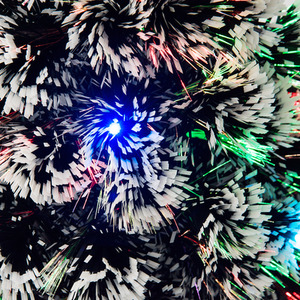 HOMCOM Artificial Christmas Xmas Tree with LED Snowflake - Green / 4ft by HOMCOM