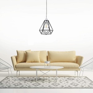 Metal Cage Pendant Light Shade - Black by Giggi