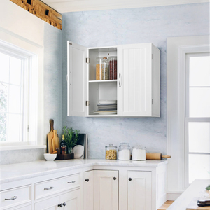 Wall Mount Cabinet Storage Organizer - White by Yaheetech